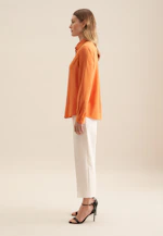 Hemdbluse aus Viskose regular fit in Orange |  Seidensticker Onlineshop