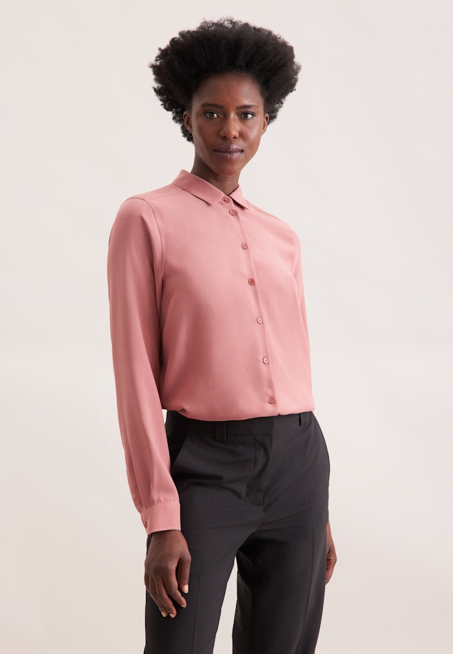 Hemdbluse aus Viskose regular fit in Rosa | Seidensticker online shop