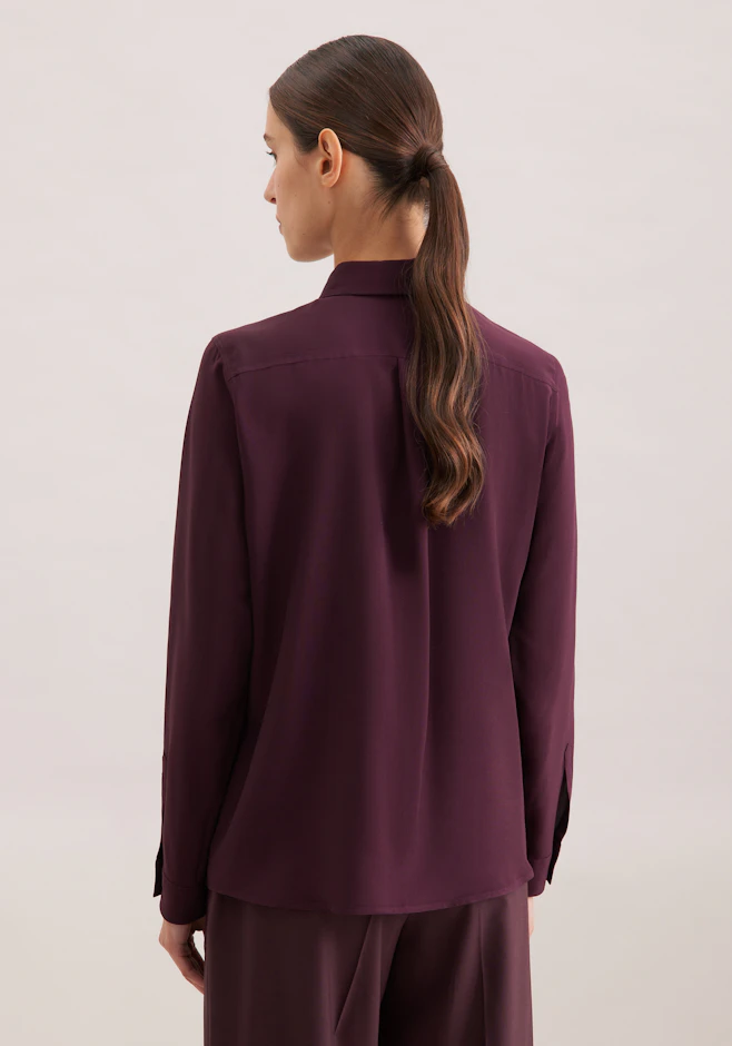 Hemdbluse aus Viskose regular fit in Rot | Seidensticker Onlineshop