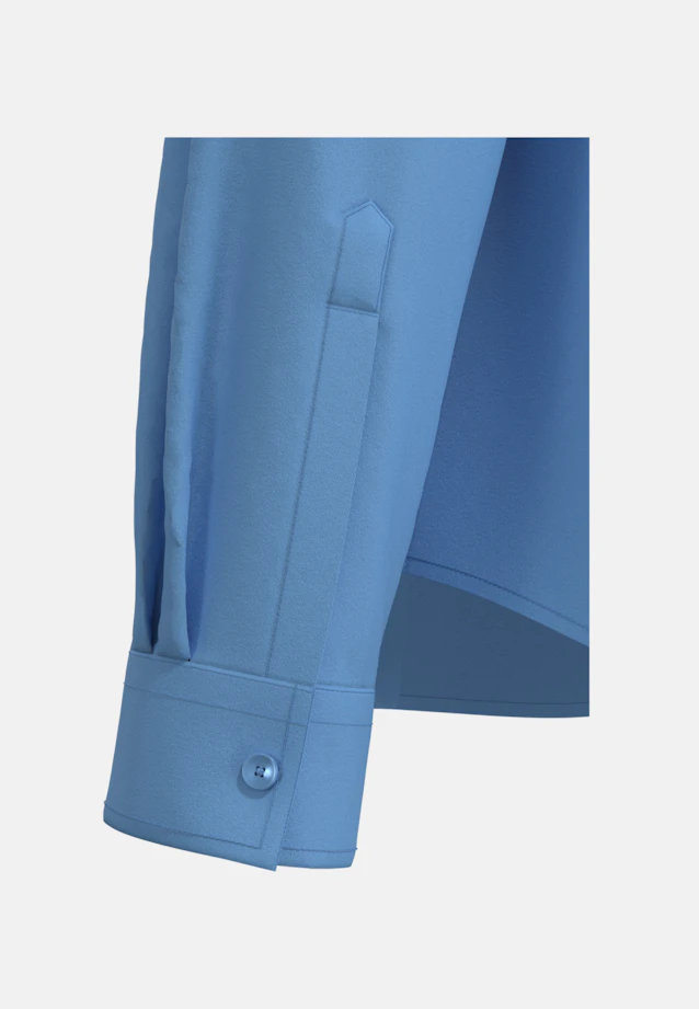 Hemdbluse aus Viskose regular fit in Mittelblau |  Seidensticker Onlineshop