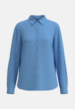 Hemdbluse aus Viskose regular fit in Mittelblau |  Seidensticker Onlineshop