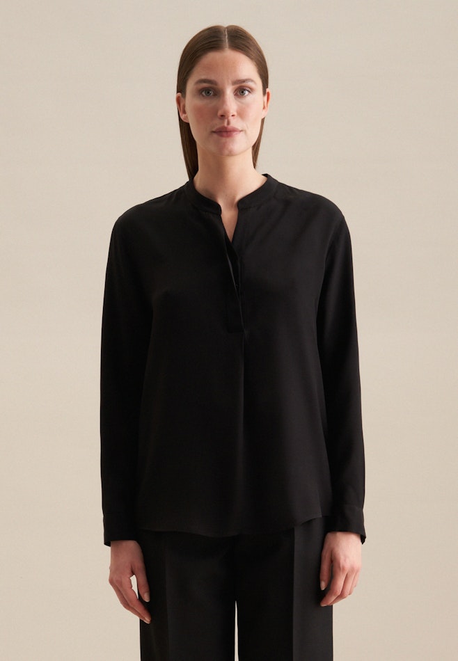 Long sleeve Poplin Tunic in Black | Seidensticker online shop
