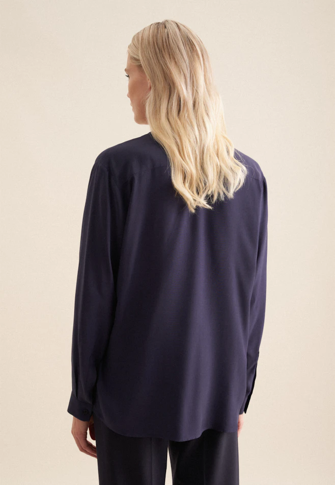 Regular Fit Viscose Tunic in Dark Blue | Seidensticker online shop
