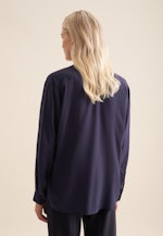 Regular Fit Viscose Tunic in Dark Blue |  Seidensticker Onlineshop