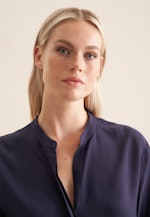 Regular Fit Viscose Tunic in Dark Blue |  Seidensticker Onlineshop