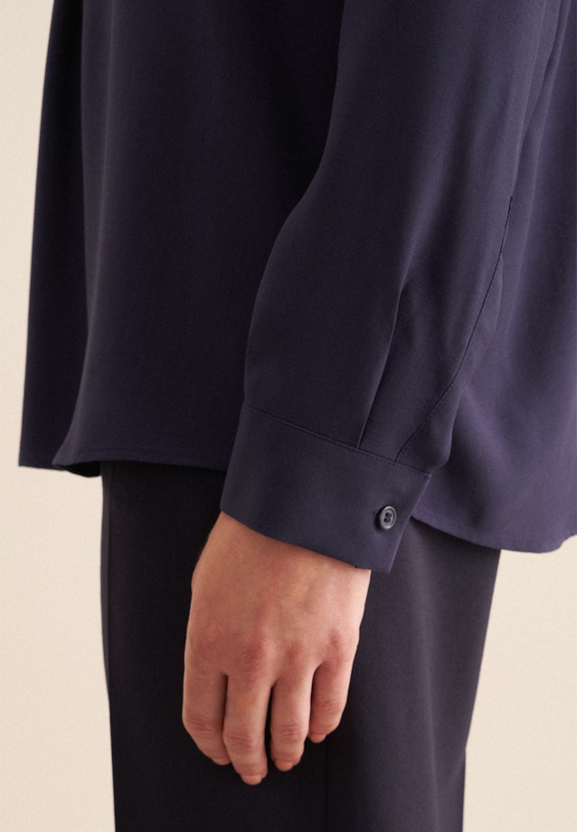 Regular Fit Viscose Tunic in Dark Blue |  Seidensticker Onlineshop