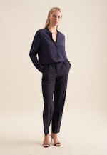 Regular Fit Viscose Tunic in Dark Blue |  Seidensticker Onlineshop