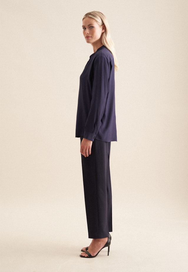 Regular Fit Viscose Tunic in Dark Blue |  Seidensticker Onlineshop