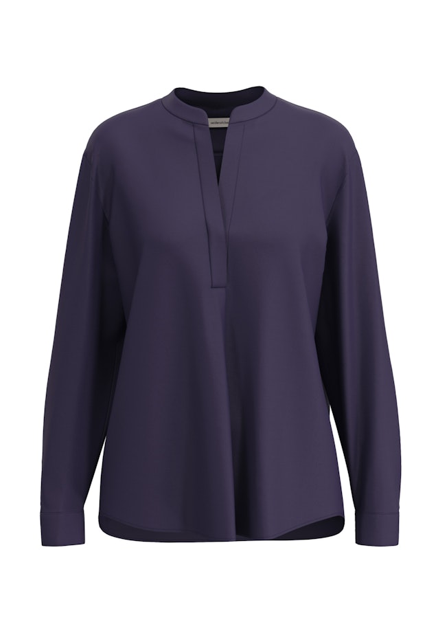 Regular Fit Viscose Tunic in Dark Blue |  Seidensticker Onlineshop