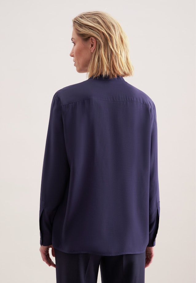 Tunika aus Viskose regular fit in Bleu Foncé |  Seidensticker Onlineshop