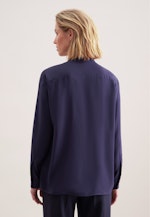 Tunika aus Viskose regular fit in Bleu Foncé |  Seidensticker Onlineshop