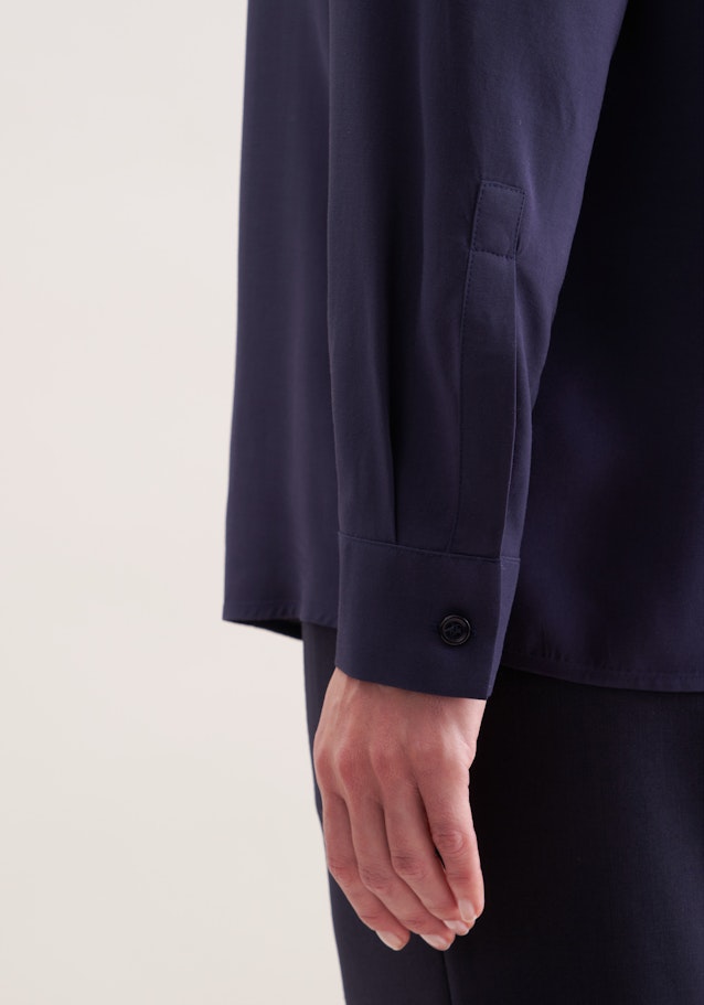 Tunika aus Viskose regular fit in Bleu Foncé | Seidensticker Onlineshop
