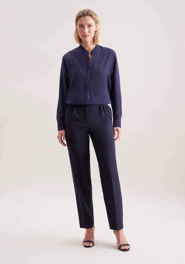 Tunika aus Viskose regular fit in Bleu Foncé | Seidensticker Onlineshop