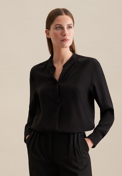 Tunika aus Viskose regular fit in Black |  Seidensticker Onlineshop