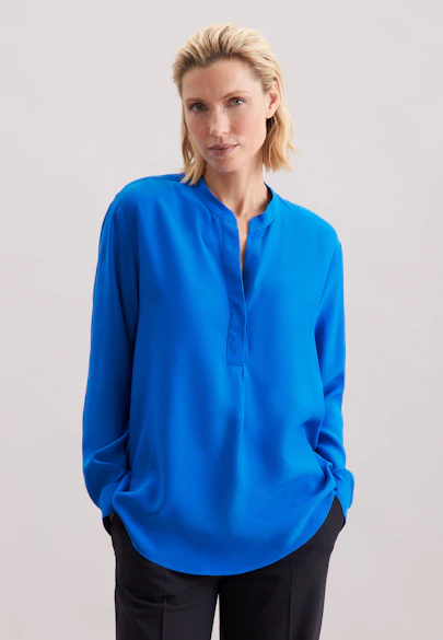 Tunika aus Viskose regular fit in Strahlendes blau |  Seidensticker Onlineshop
