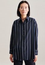 Blouse longue Flanelle in Bleu Foncé |  Seidensticker Onlineshop