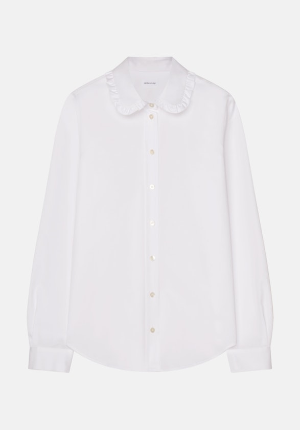 Lange mouwen Satin Shirtblouse in Wit |  Seidensticker Onlineshop