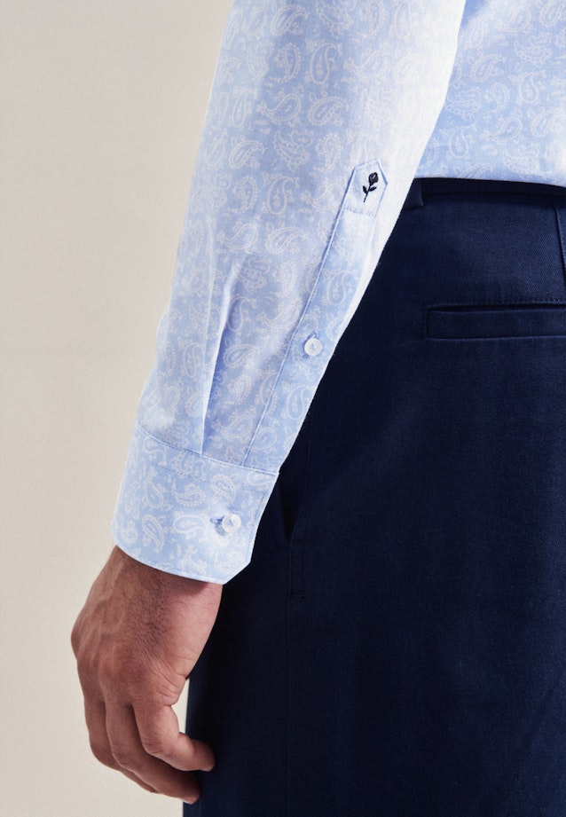 Slim Business Hemd Druck in Hellblau |  Seidensticker Onlineshop
