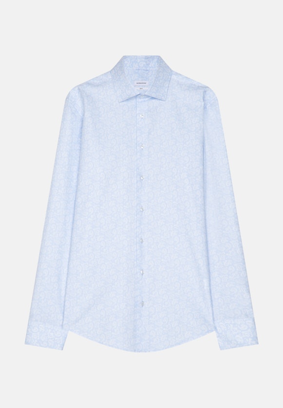 Slim Business Hemd Druck in Hellblau |  Seidensticker Onlineshop