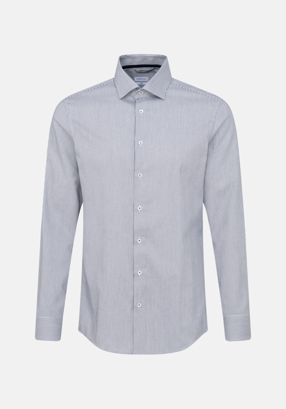 Non-iron Twill Business overhemd in Slim with Kentkraag in Donkerblauw |  Seidensticker Onlineshop