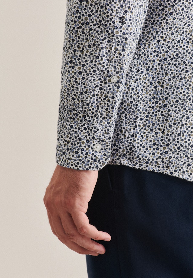 Regular Business Hemd Druck in Dunkelblau |  Seidensticker Onlineshop