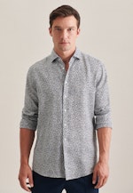 Regular Business Hemd Druck in Dunkelblau |  Seidensticker Onlineshop