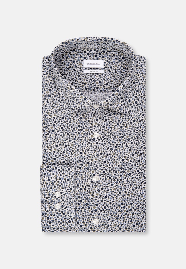 Regular Business Hemd Druck in Dunkelblau |  Seidensticker Onlineshop