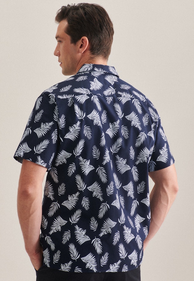 Regular Chemise décontractée Imprimé in Bleu Foncé |  Seidensticker Onlineshop