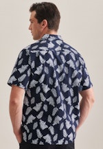 Regular Chemise décontractée Imprimé in Bleu Foncé |  Seidensticker Onlineshop