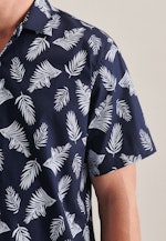 Regular Chemise décontractée Imprimé in Bleu Foncé |  Seidensticker Onlineshop