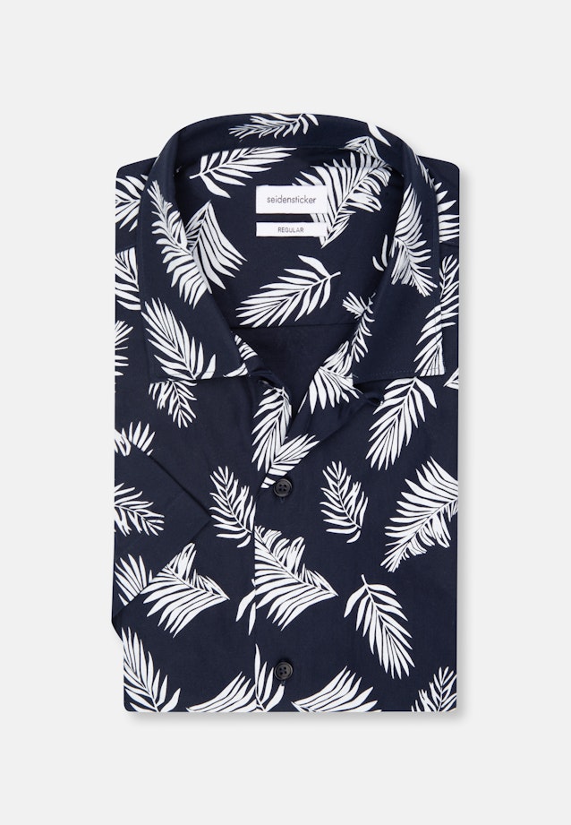Regular Chemise décontractée Imprimé in Bleu Foncé |  Seidensticker Onlineshop