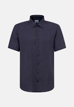 Regular Leinenhemd Uni in Dunkelblau |  Seidensticker Onlineshop