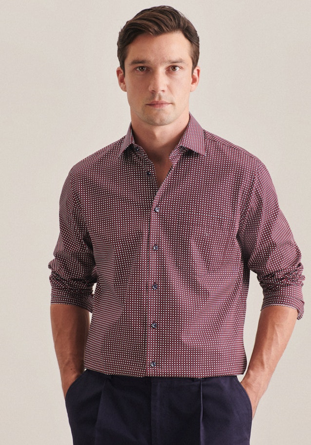 Chemise Business Regular Popeline Col Kent in Rouge | Seidensticker Onlineshop