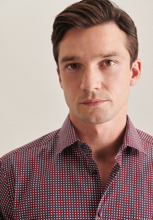 Regular Business shirt Print in Red |  Seidensticker Onlineshop