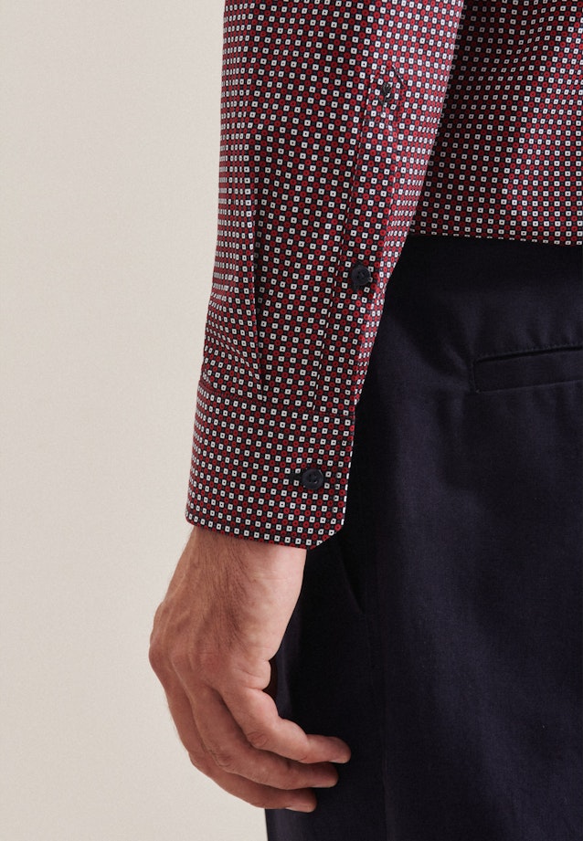 Regular Business shirt Print in Red |  Seidensticker Onlineshop