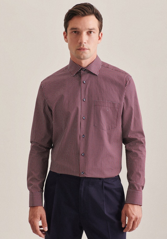 Business Shirt in Regular with Kent-Collar in Red |  Seidensticker Onlineshop