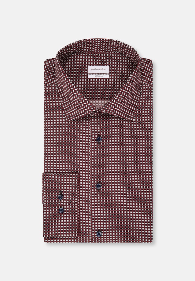 Regular Business shirt Print in Red |  Seidensticker Onlineshop