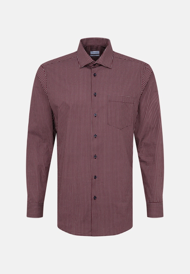 Regular Business shirt Print in Red |  Seidensticker Onlineshop