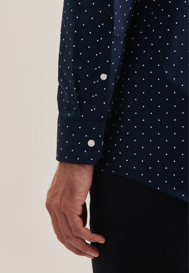 Business Shirt in Regular with Kent-Collar in Dark Blue |  Seidensticker Onlineshop