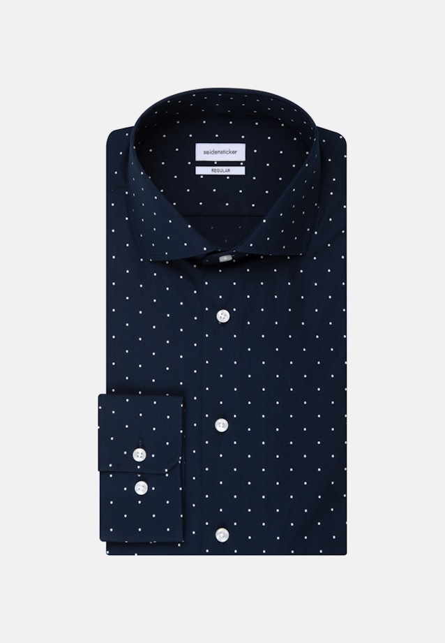 Chemise Business Regular Popeline Col Kent in Bleu Foncé |  Seidensticker Onlineshop