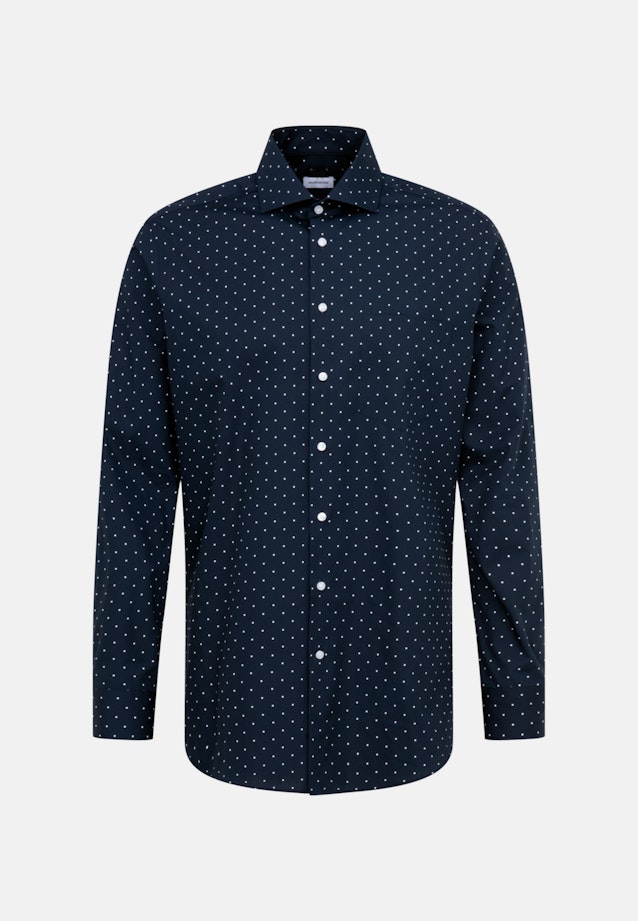 Chemise Business Regular Popeline Col Kent in Bleu Foncé |  Seidensticker Onlineshop