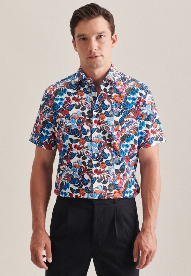 Poplin Short sleeve Business Shirt in Shaped with Kent-Collar in Red |  Seidensticker Onlineshop