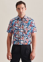 Poplin Short sleeve Business Shirt in Shaped with Kent-Collar in Red |  Seidensticker Onlineshop