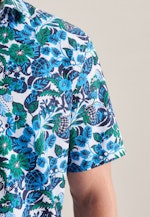 Poplin Short sleeve Business Shirt in Shaped with Kent-Collar in Turquoise |  Seidensticker Onlineshop