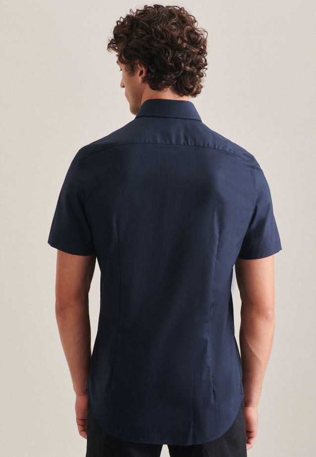 Shaped Business shirt Uni in Dark Blue |  Seidensticker Onlineshop