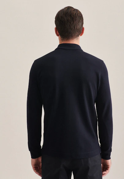 Slim Polo Uni in Dunkelblau |  Seidensticker Onlineshop