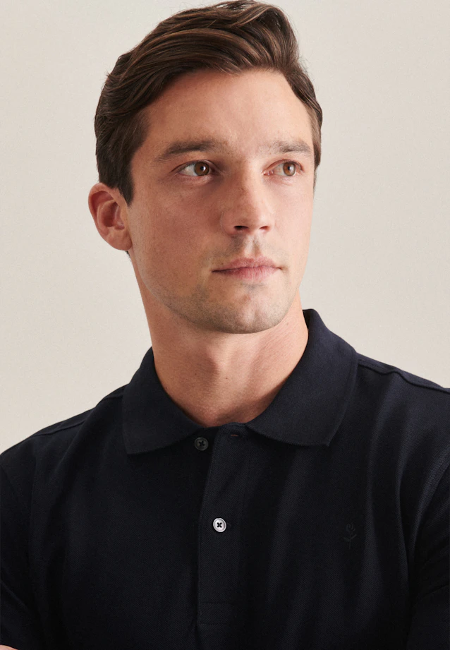 Slim Polo Uni in Dunkelblau |  Seidensticker Onlineshop