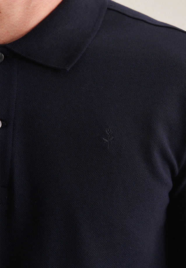 Slim Polo Uni in Dunkelblau |  Seidensticker Onlineshop