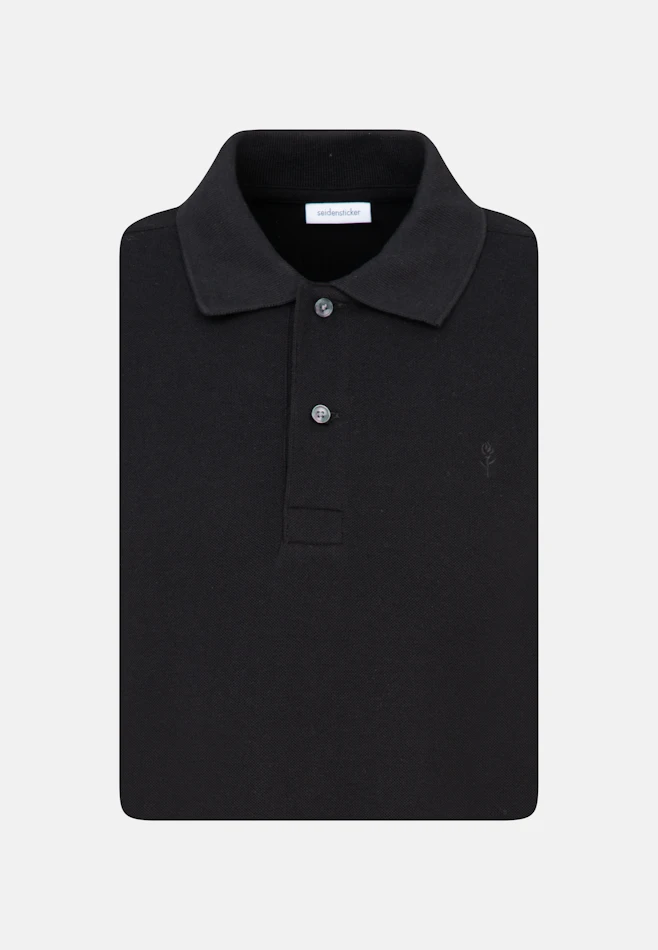 Slim Polo Uni in Schwarz | Seidensticker Onlineshop
