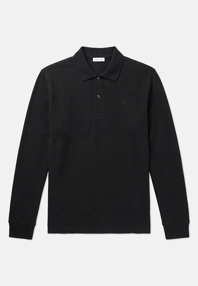 Slim Polo Uni in Schwarz | Seidensticker Onlineshop